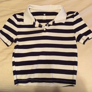 ripped striped polo